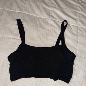 Alo Ribbed Cropped Whisper Bra